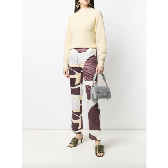 House of Sunny High-rise Highway-print Flared Trousers - Picture 3 of 16